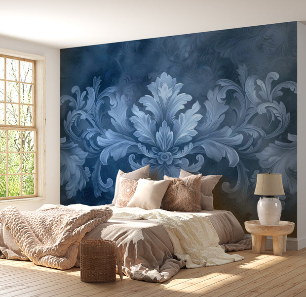 Peel & Stick Wall Mural - Dark Blue Decoration 38"Wx27"H