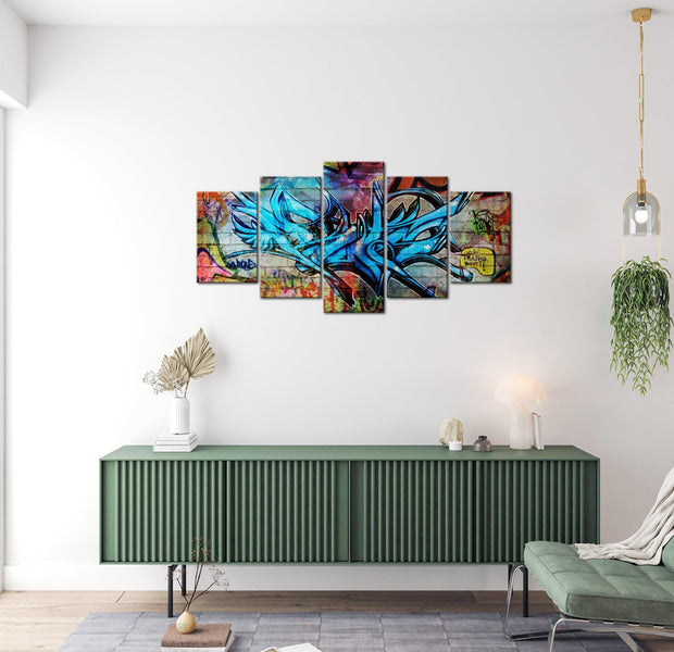 Stretched Canvas Street Art - Poetry of a Big City - 5 Pieces