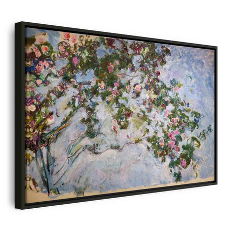 Floating Framed Canvas Art - Les Roses - Claude Monet