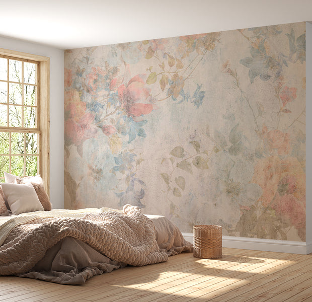 Peel & Stick Floral Wall Mural - Soft Tone Garden 38"Wx27"H