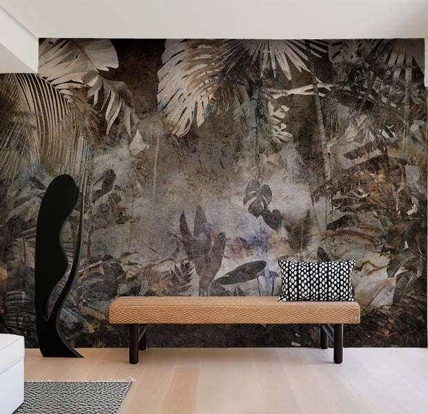Peel & Stick Botanical Wall Mural - Mysterious Jungle 38"Wx27"H