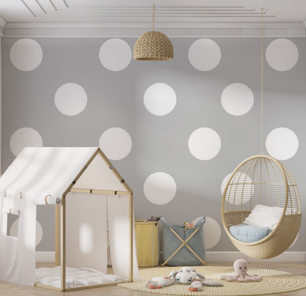Abstract Wallpaper Wall Mural - Charming Dots 39"Wx27"H