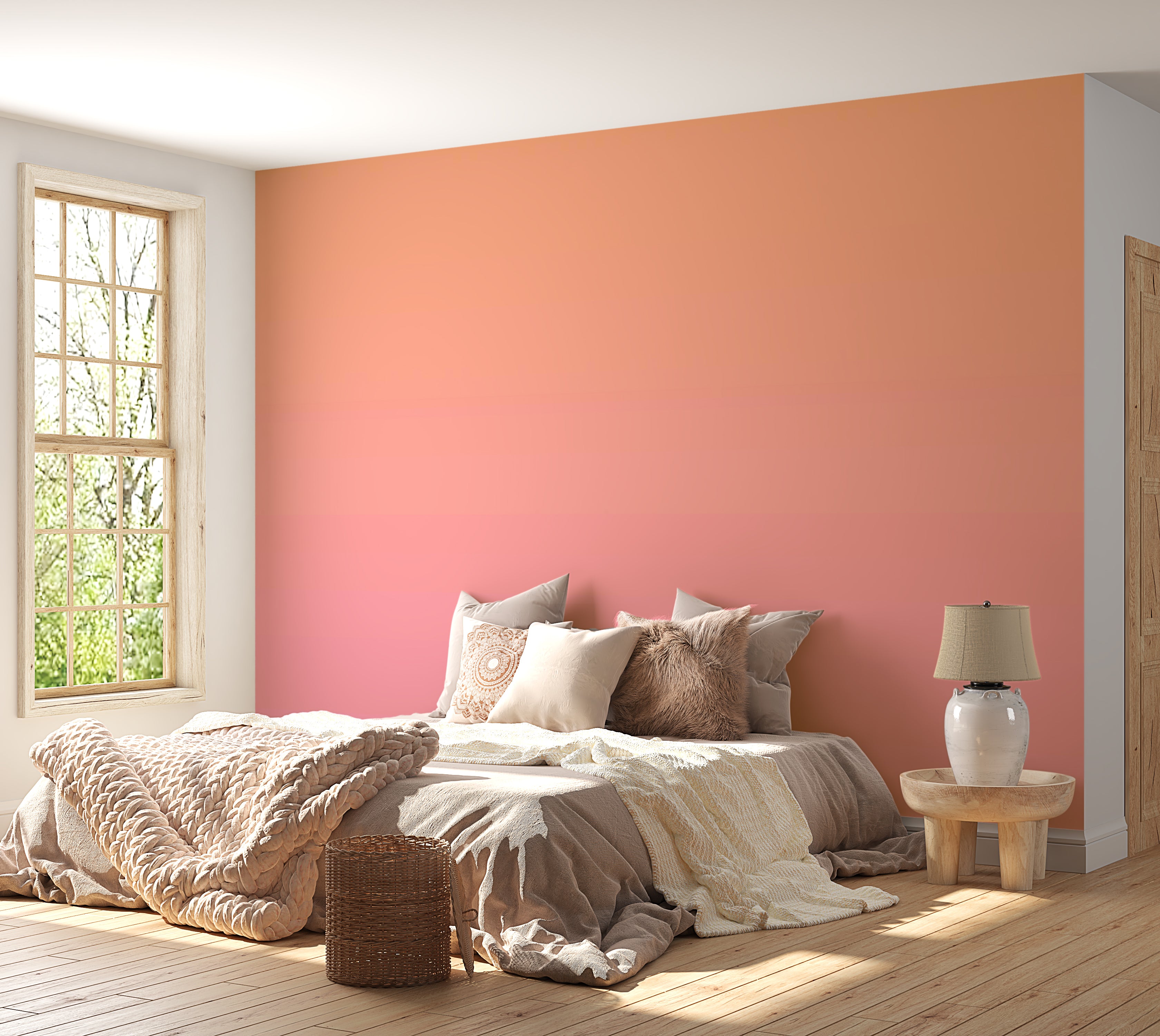 Peel & Stick Wall Mural - Gradient Sunset 38"Wx27"H