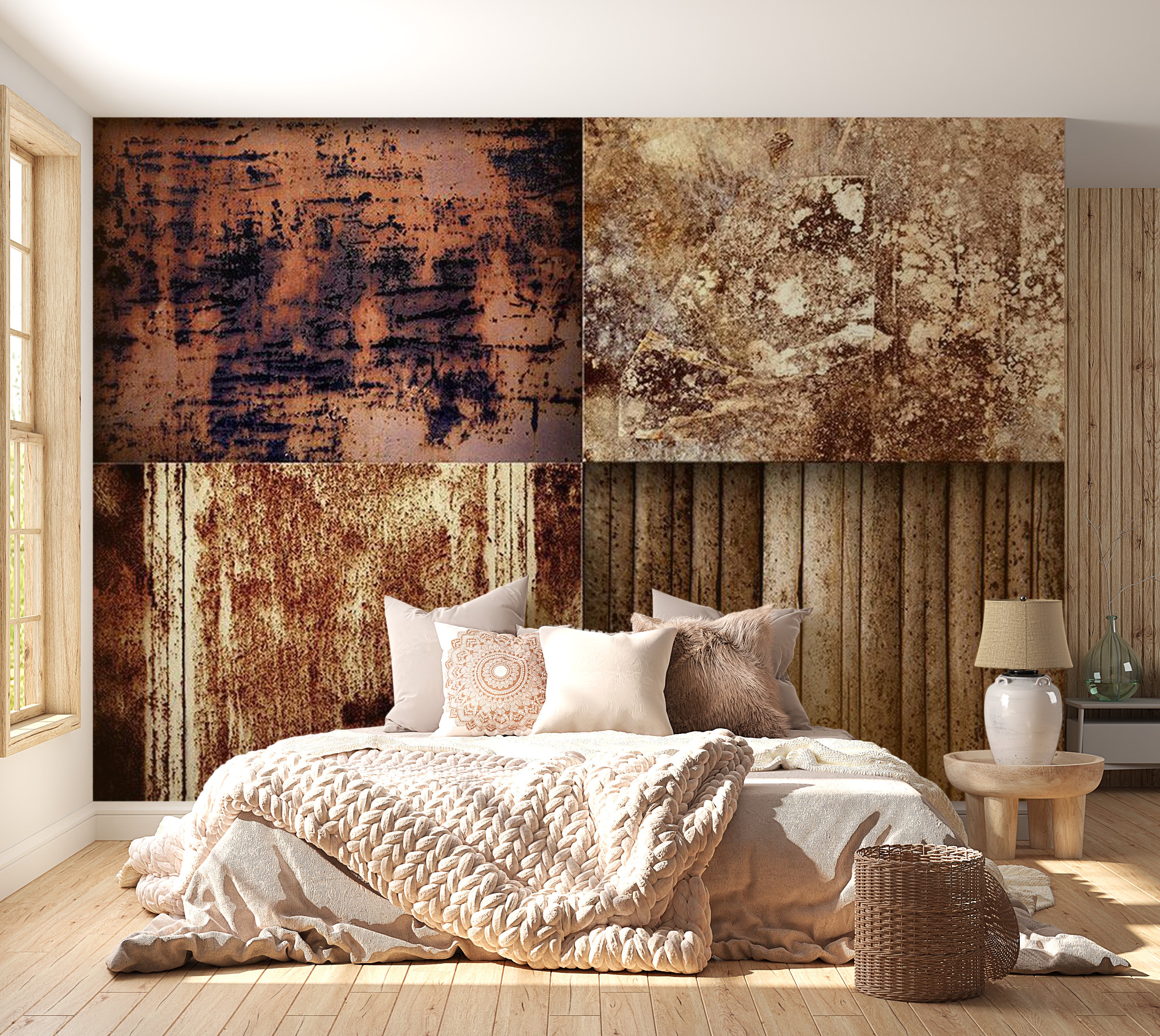 Abstract Wallpaper Wall Mural - Illuminated Texture 39"Wx27"H