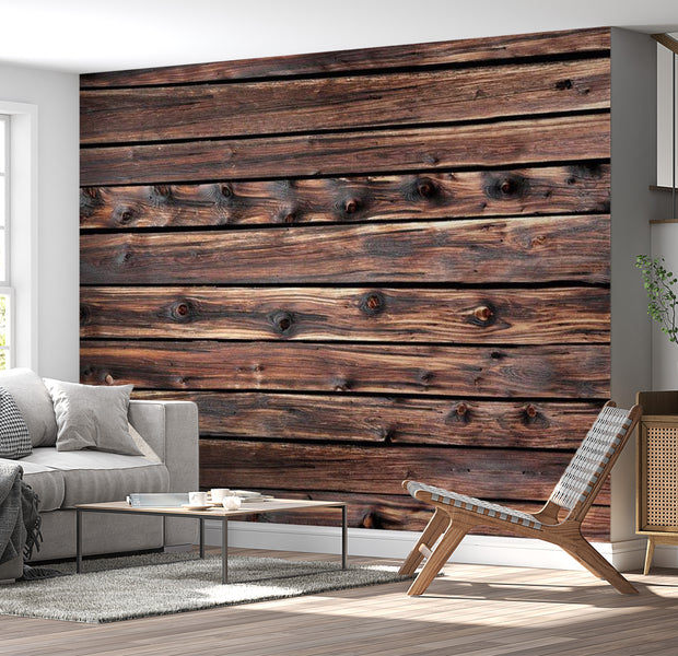 Background & Patterns Wallpaper Wall Mural - Wooden Warmth 39"Wx27"H