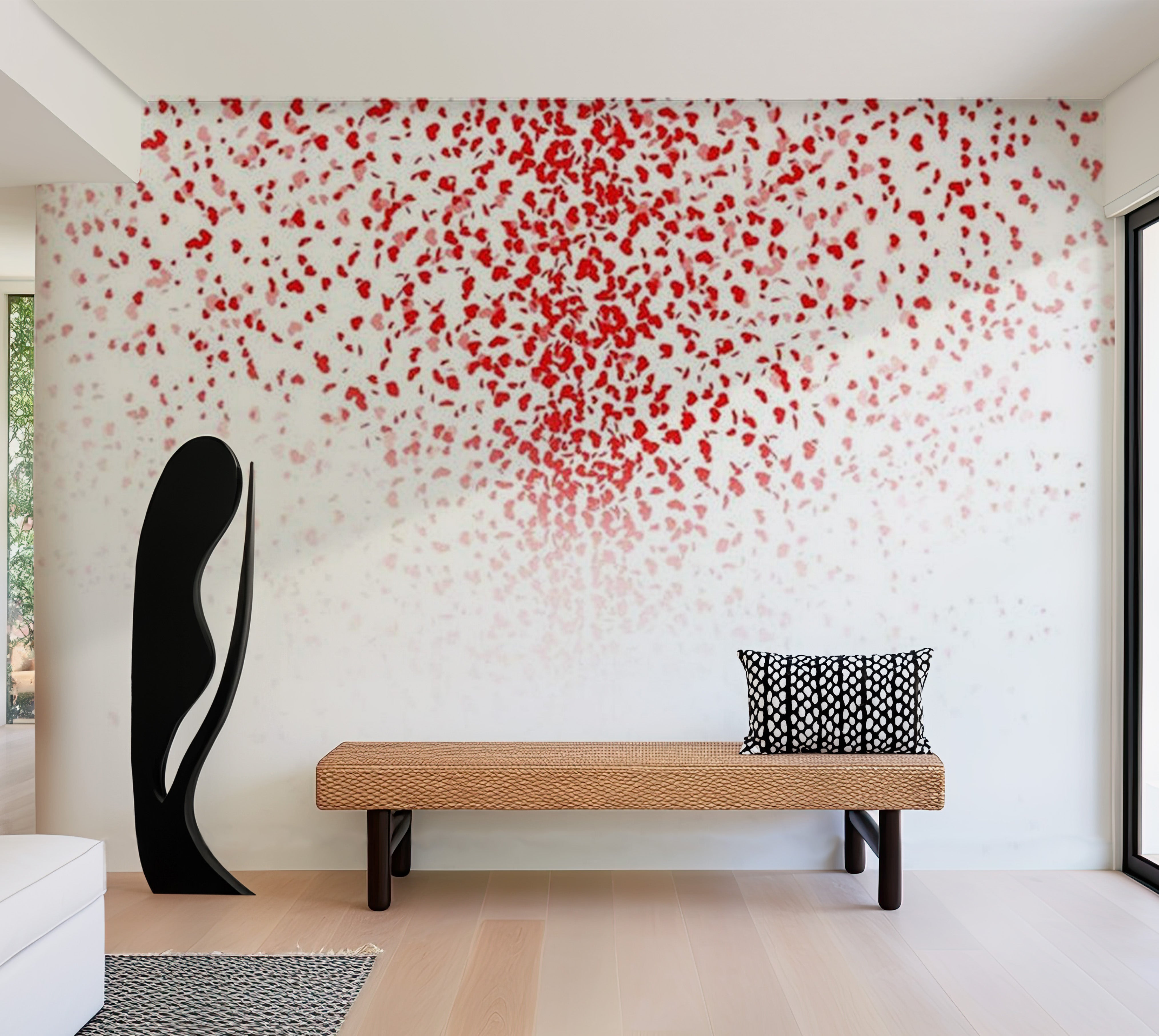 Abstract Wallpaper Wall Mural - Love Corner 39"Wx27"H