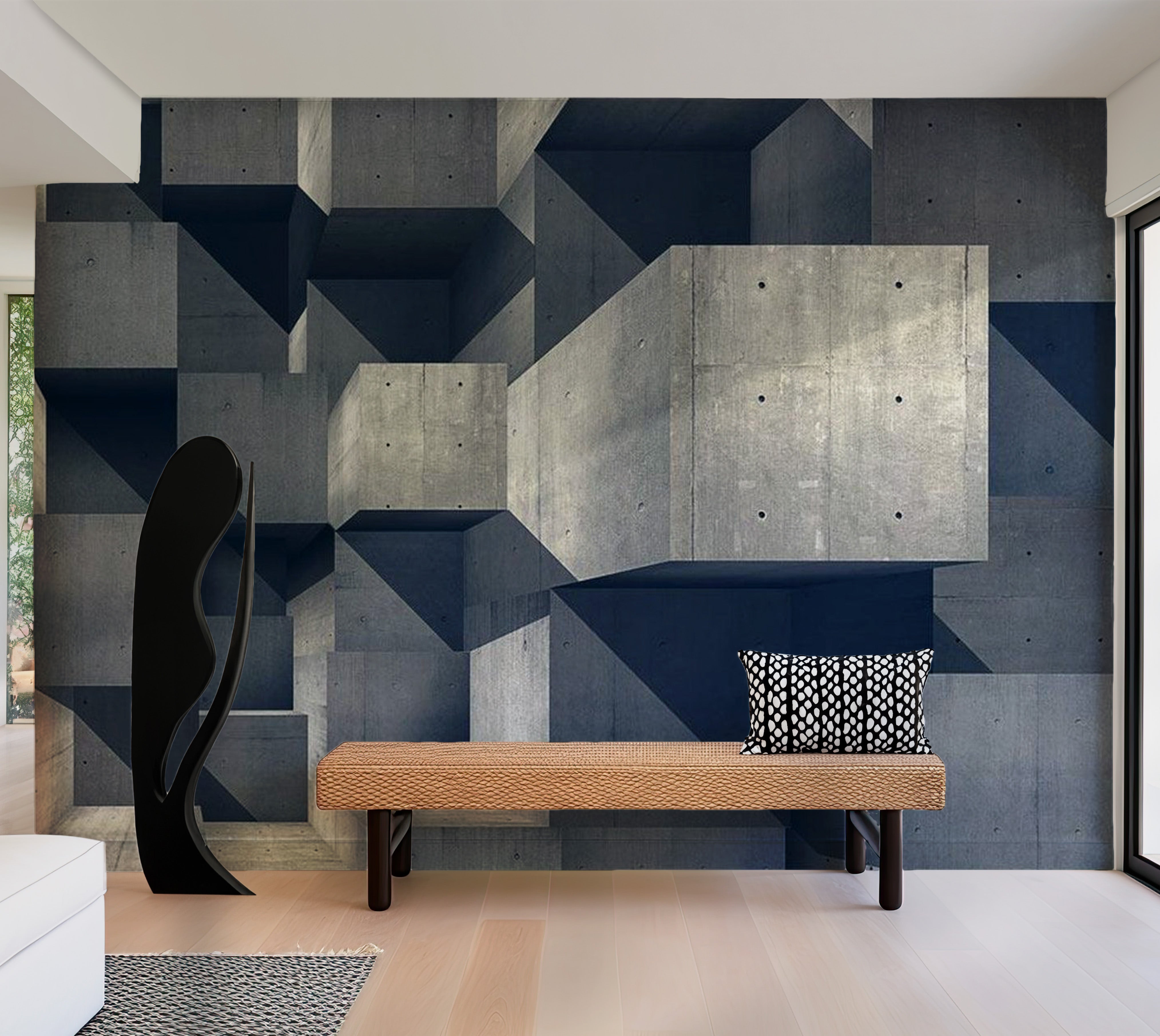 Background & Patterns Wallpaper Wall Mural - Concrete City 39"Wx27"H