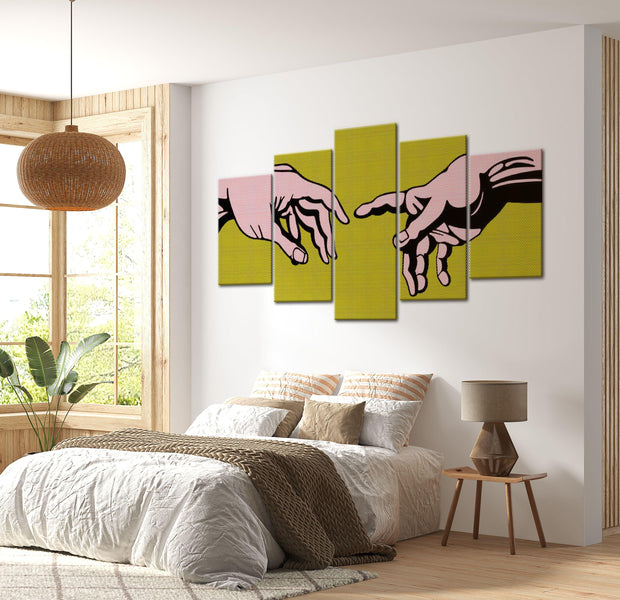 Abstract Canvas Wall Art - Closeness - 5 Pieces