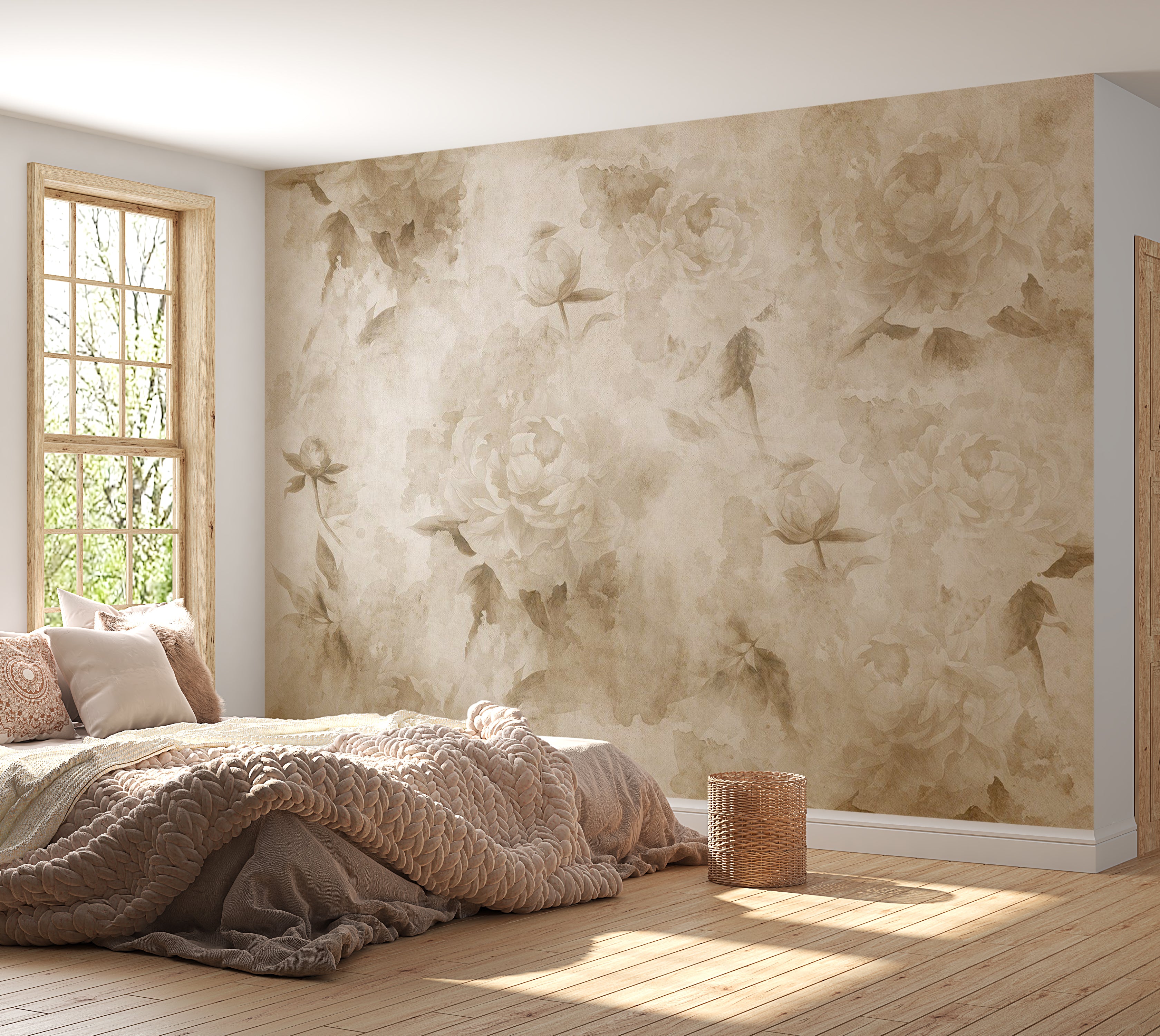 Peel & Stick Floral Wall Mural - Vintage Nature 38"Wx27"H