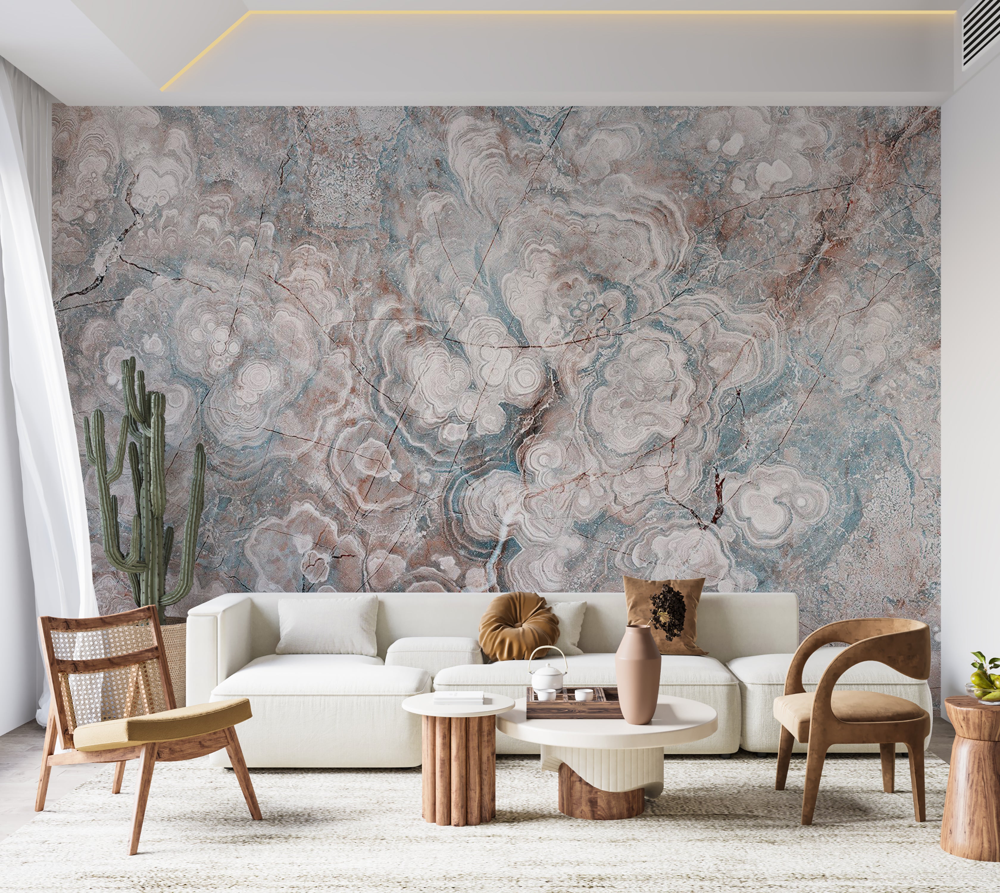 Surface Texture Wallpaper Wall Mural - Natural Stone Structure 39"Wx27"H / Standard