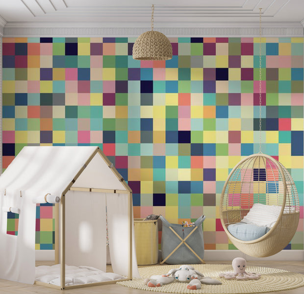 Abstract Wallpaper Wall Mural - Millions Of Colors 118"Wx90"H