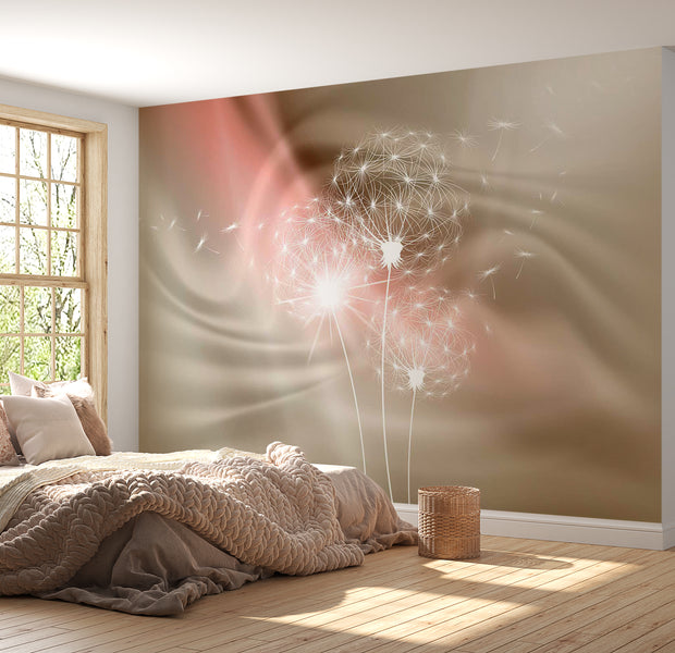 Peel & Stick Floral Wall Mural - Soft Light Dandelion 38"Wx27"H