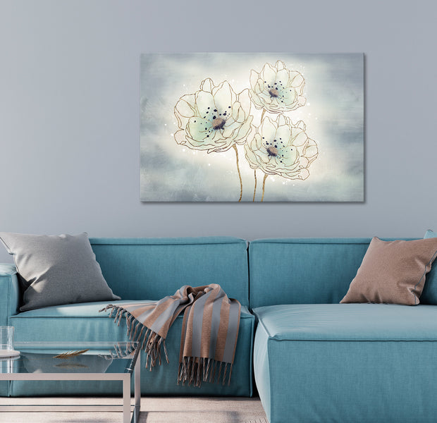 Floral Canvas Wall Art - Ocean Flowers