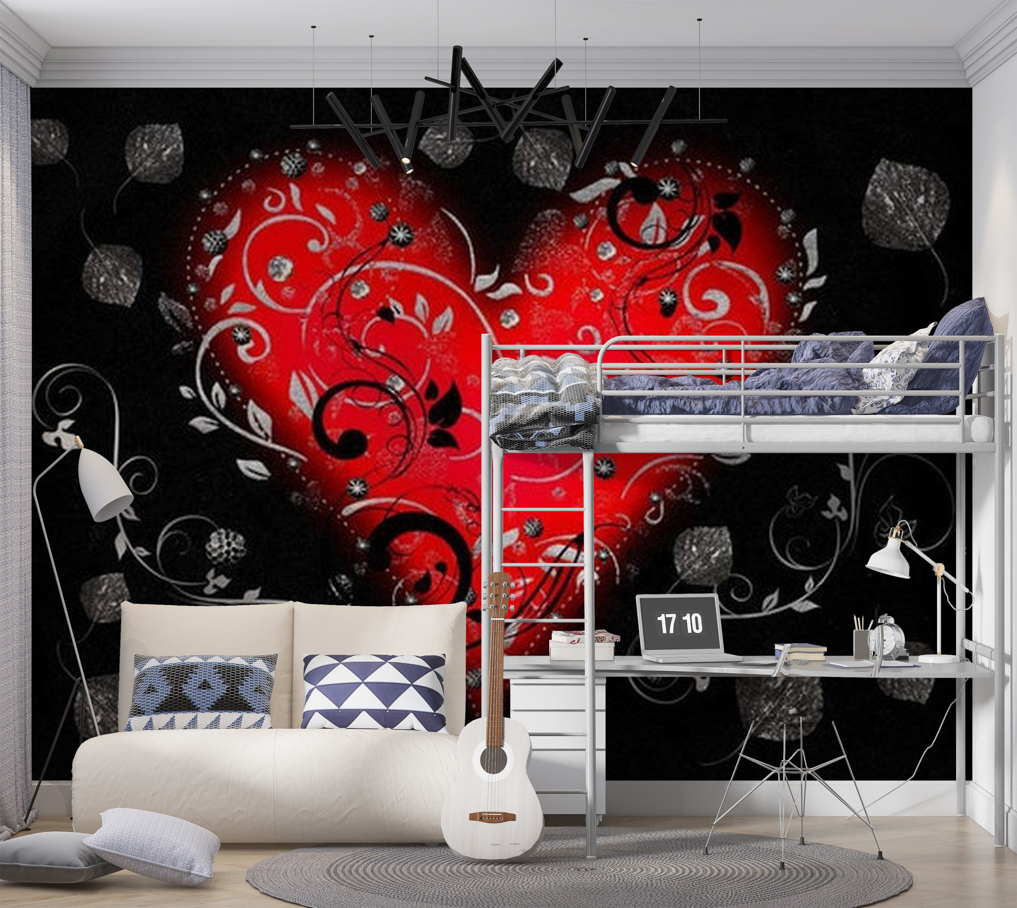 Abstract Wallpaper Wall Mural - Love Breeze 39"Wx27"H