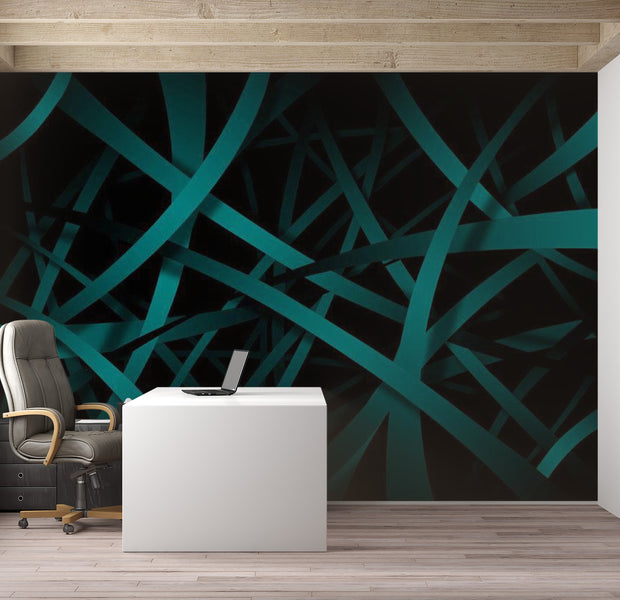 Abstract Wallpaper Wall Mural - Dark Background 39"Wx27"H