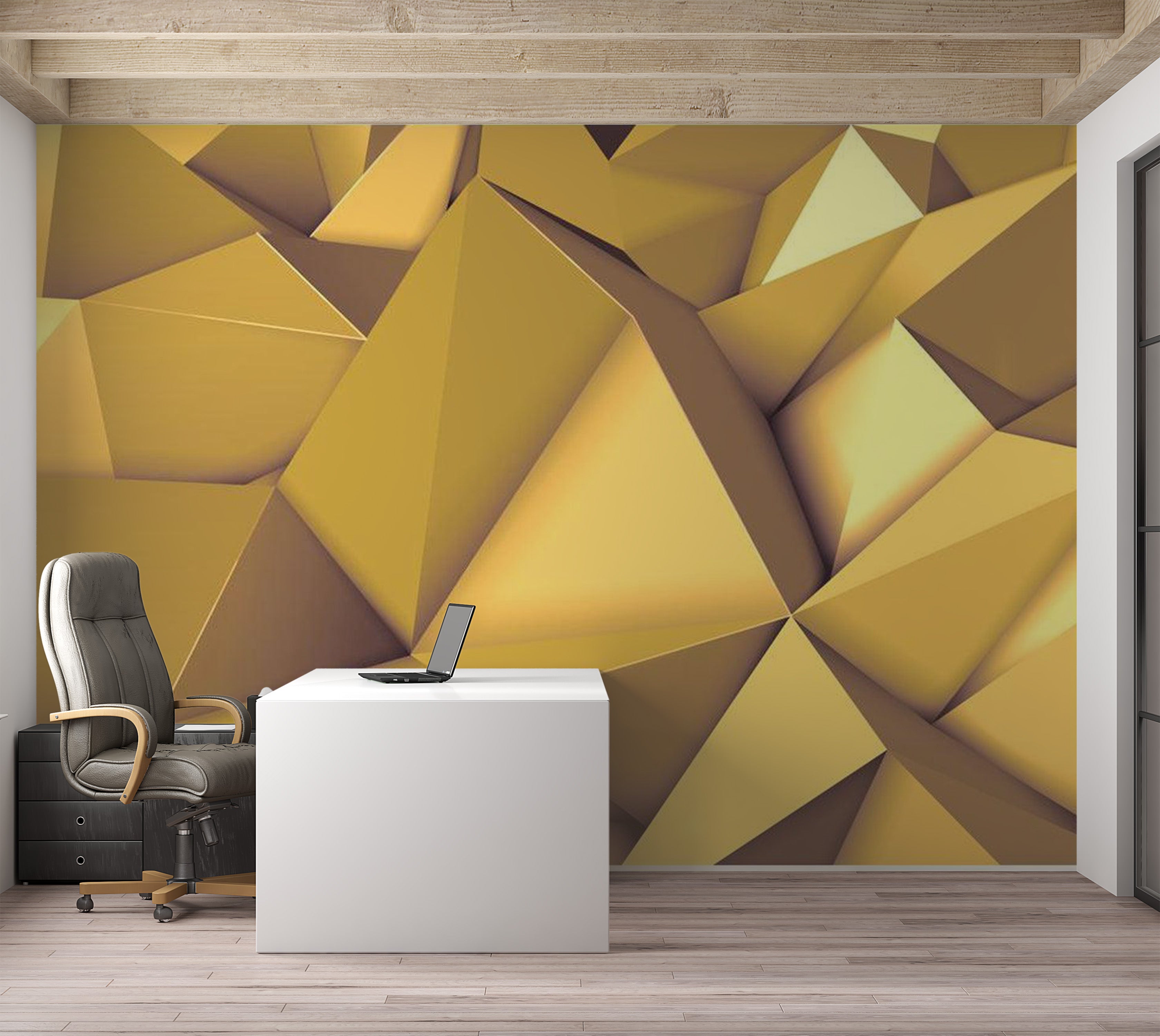 Abstract Wallpaper Wall Mural - Old Gold 39"Wx27"H