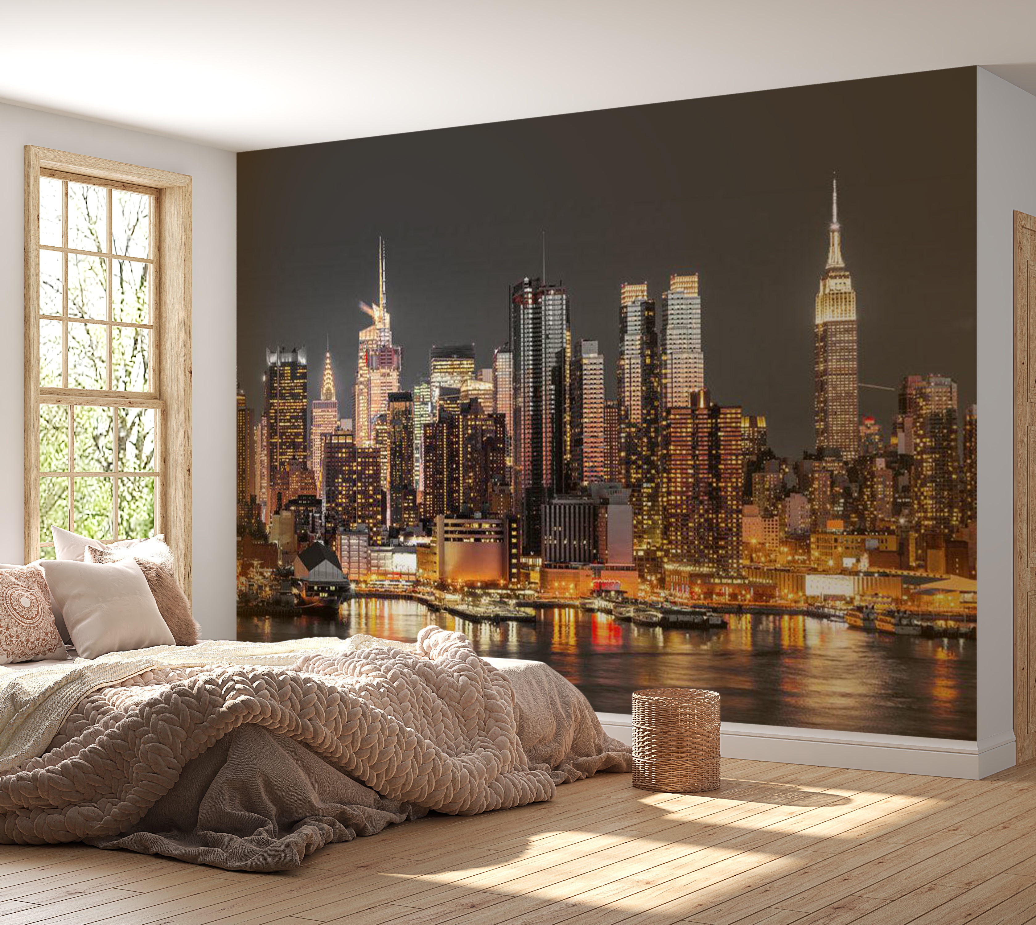 Peel & Stick Wall Mural - NYC Twilight 38"Wx27"H