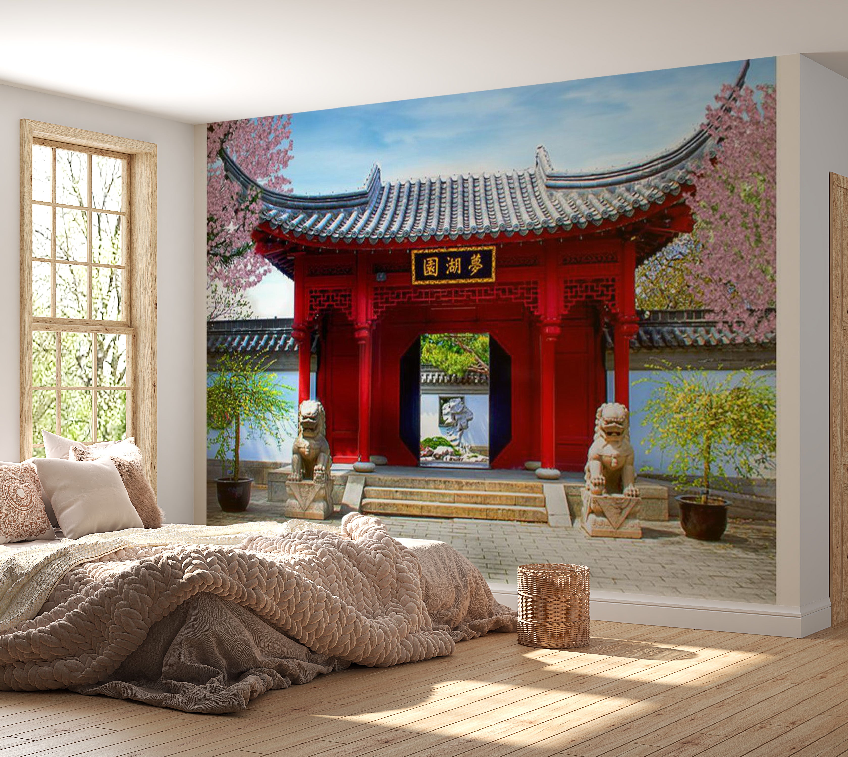 Zen Wallpaper Wall Mural - Chinese Botanical Garden 118"Wx90"H