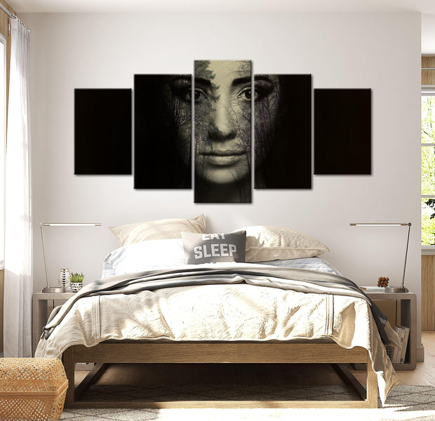 Abstract Canvas Wall Art - Breath Of Nature - 5 Pieces