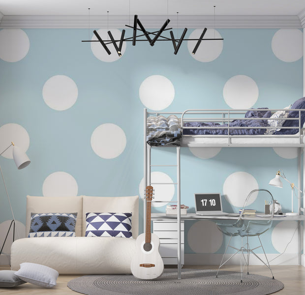 Abstract Wallpaper Wall Mural - Blue Sweetness 39"Wx27"H