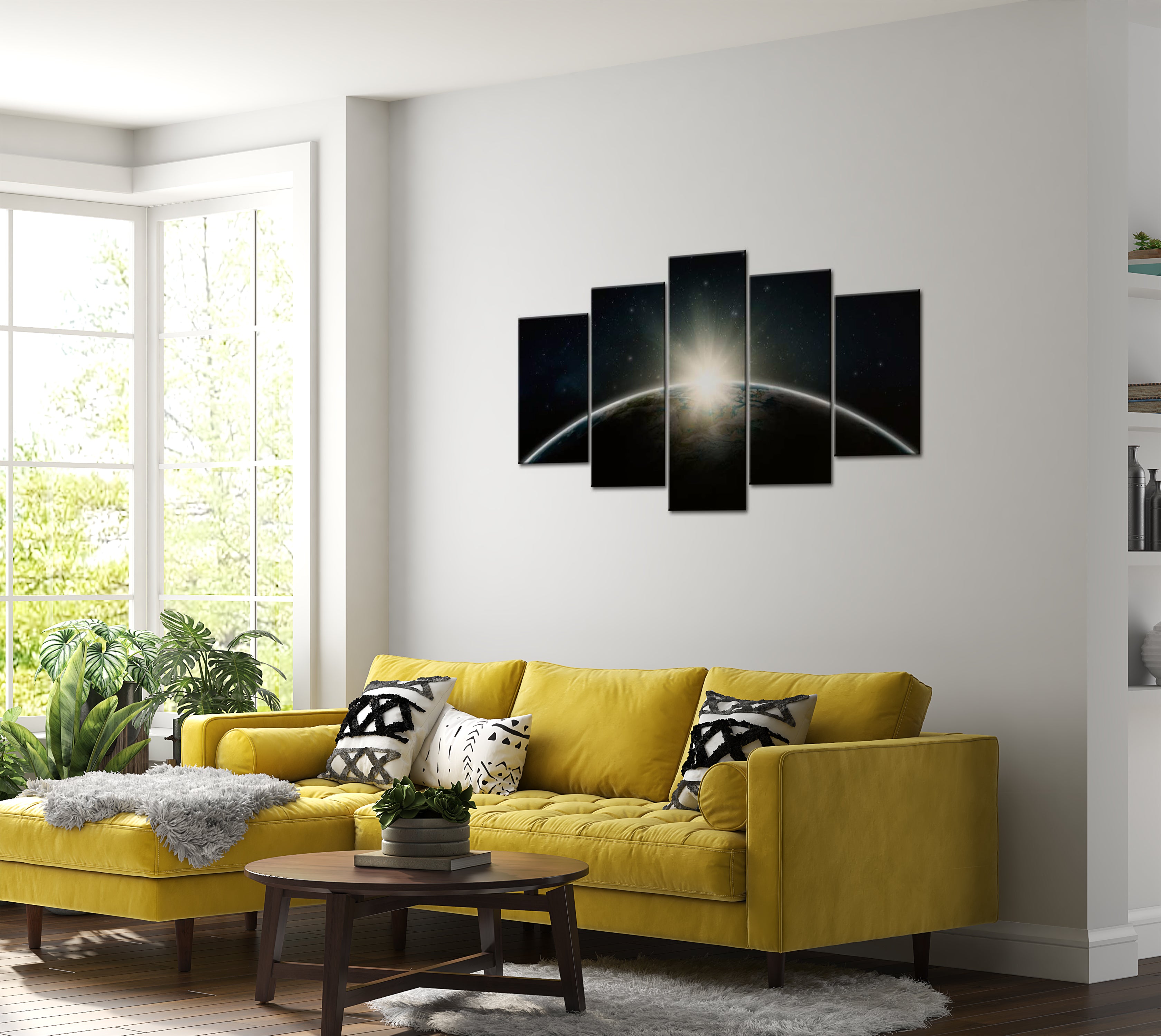 Stretched Canvas Landscape Art - Blue Planet - Earth 40"Wx20"H