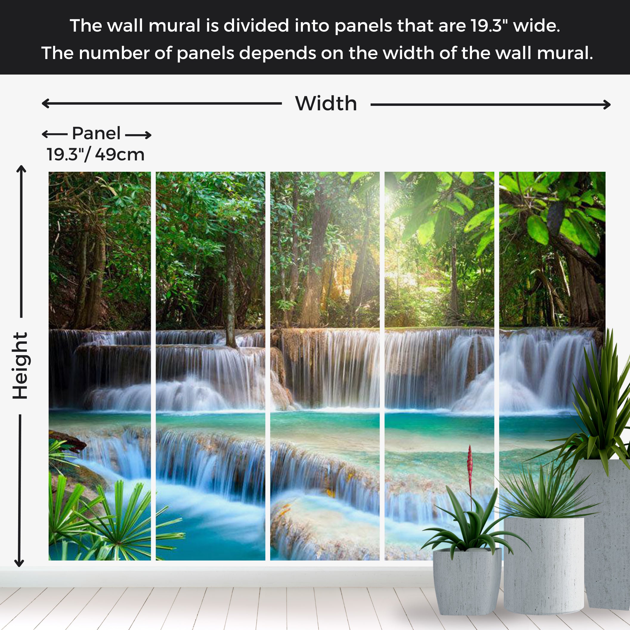 Peel & Stick Landscape Wall Mural - Awakening of Nature 38"Wx27"H