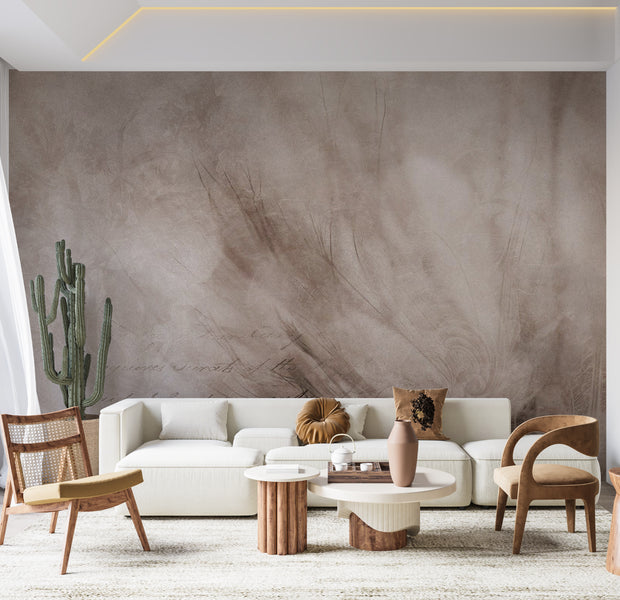 Surface Texture Wallpaper Wall Mural - Scandi Boho Composition 39"Wx27"H / Standard