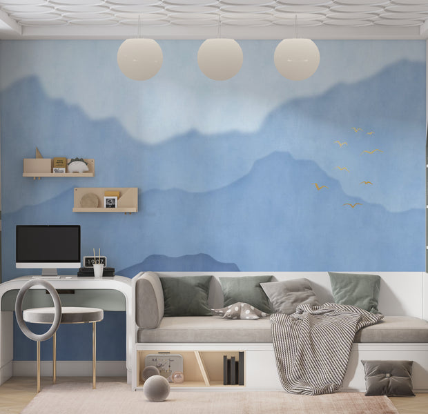 Peel & Stick Landscape Wall Mural - Mountain Climate 38"Wx27"H