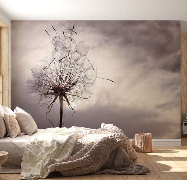Peel & Stick Floral Wall Mural - Dandelion in the Wind 38"Wx27"H