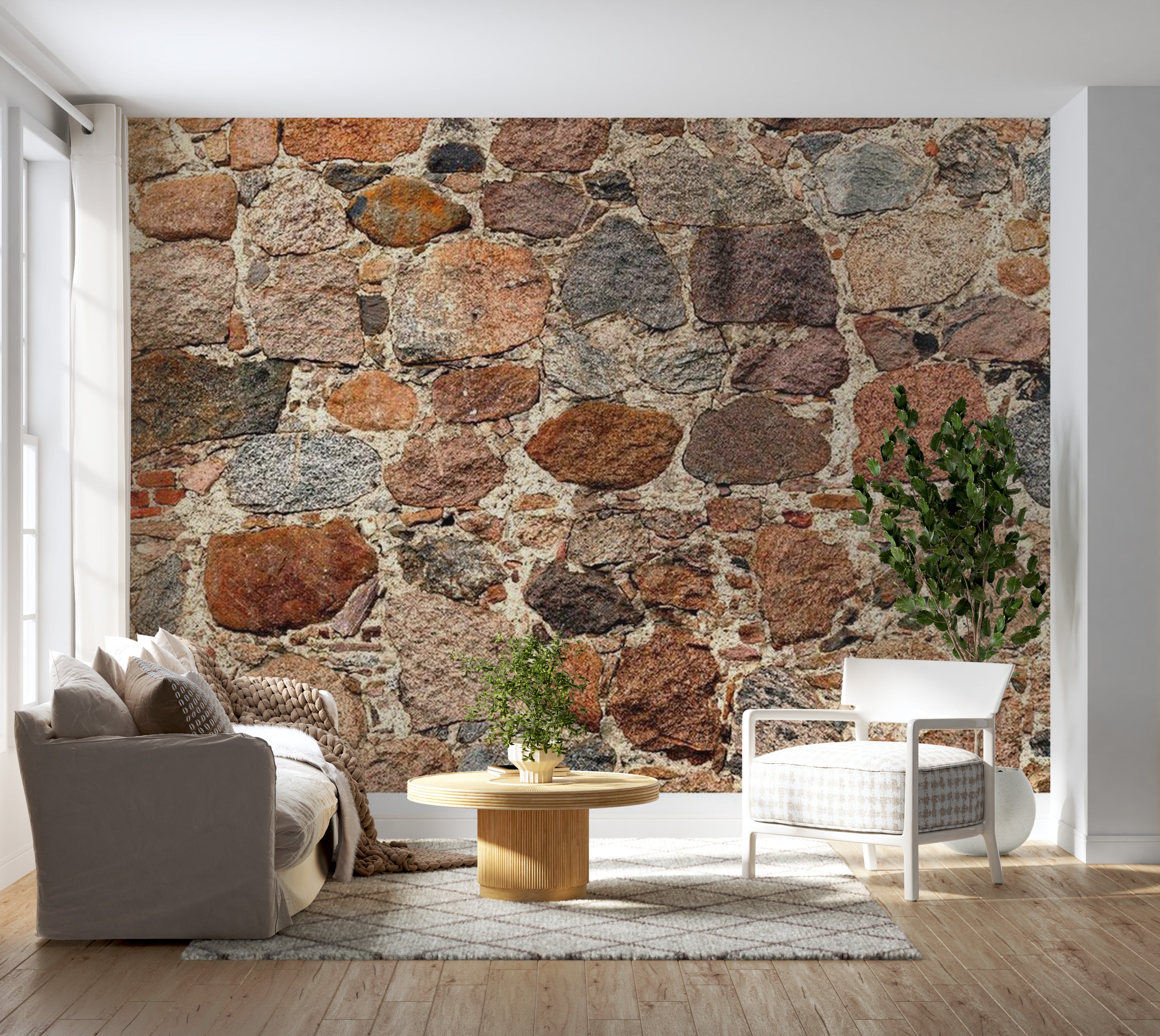 Background & Patterns Wallpaper Wall Mural - Stony Artistry 39"Wx27"H