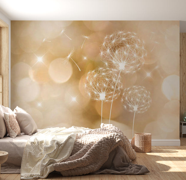 Peel & Stick Floral Wall Mural - Dandelions in The Summer 38"Wx27"H