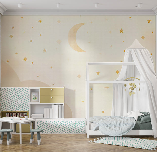Kids Wallpaper Wall Mural - Starry Night 39"Wx27"H / Standard