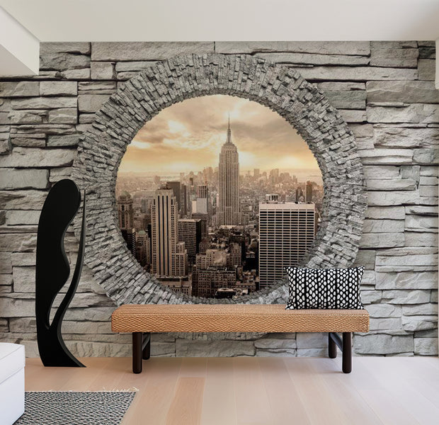 Peel & Stick Wall Mural - Secret New York Window 38"Wx27"H