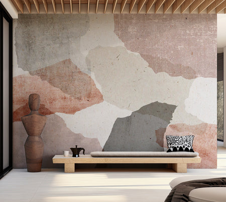 Abstract Wallpaper Wall Mural - Colorful Terrazzo 39"Wx27"H / Standard