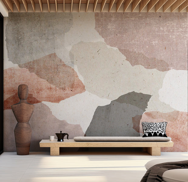 Abstract Wallpaper Wall Mural - Colorful Terrazzo 39"Wx27"H / Standard