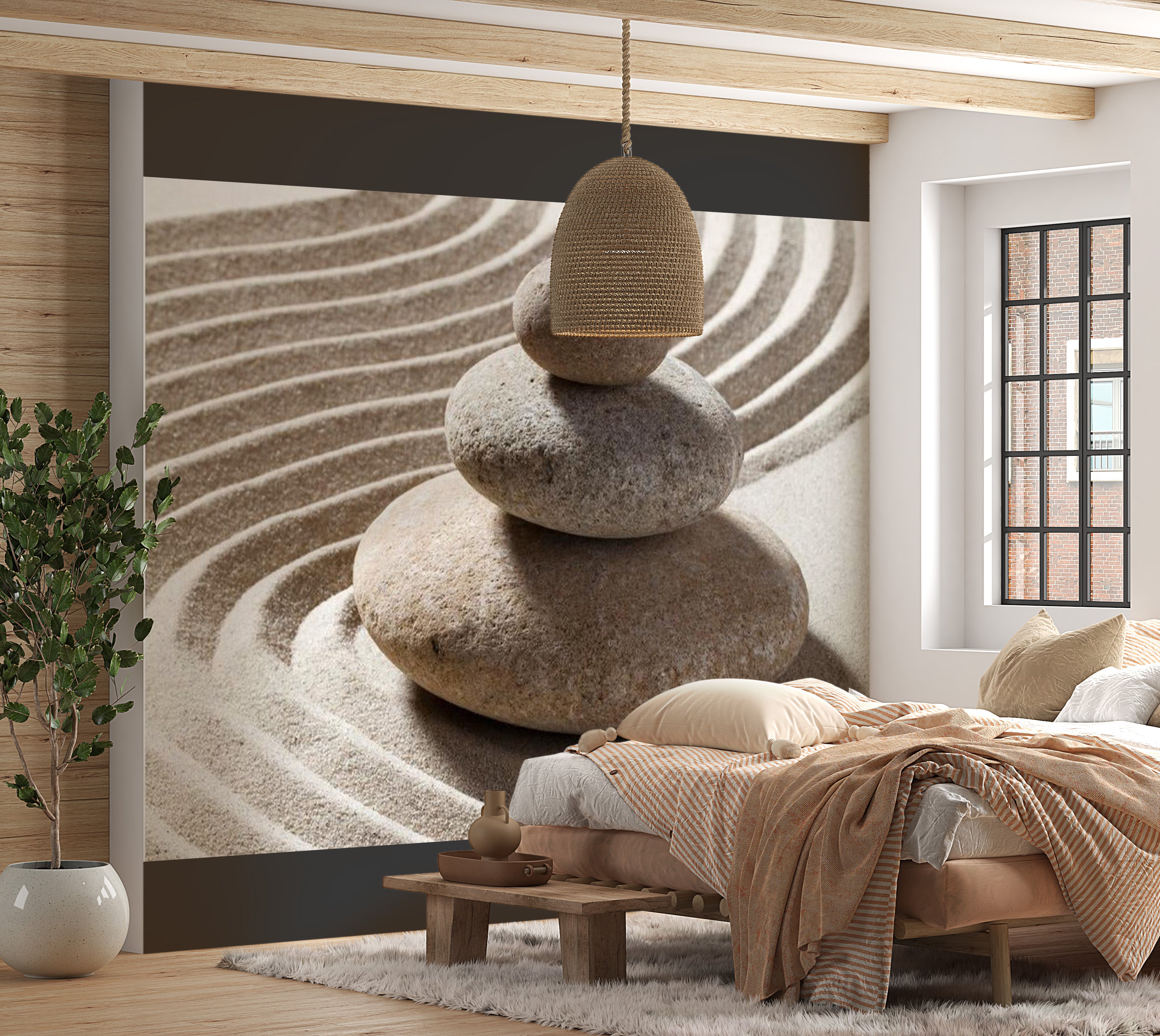 Zen Wallpaper Wall Mural - Zen Garden 118"Wx90"H