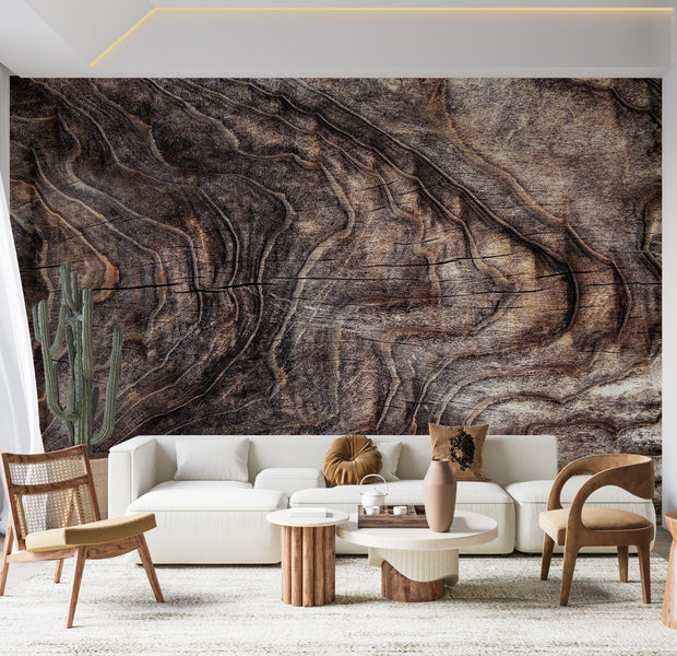 Surface Texture Wallpaper Wall Mural - Wrinkled Old Tree 39"Wx27"H / Standard