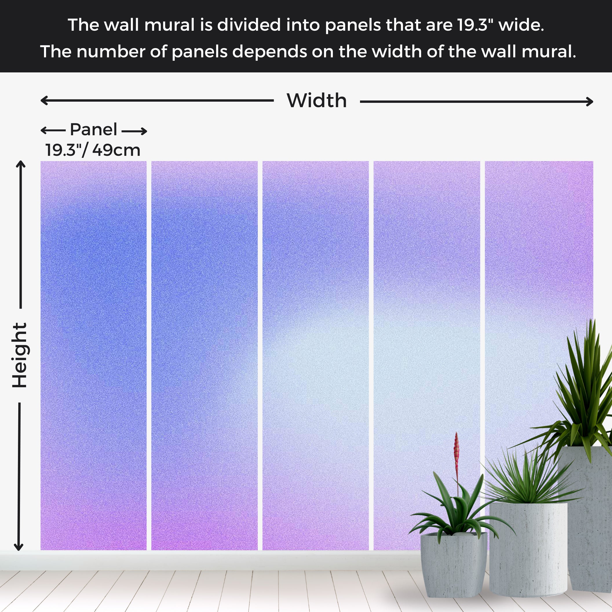 Peel & Stick Wall Mural - Delicate Gradient Glow 38"Wx27"H