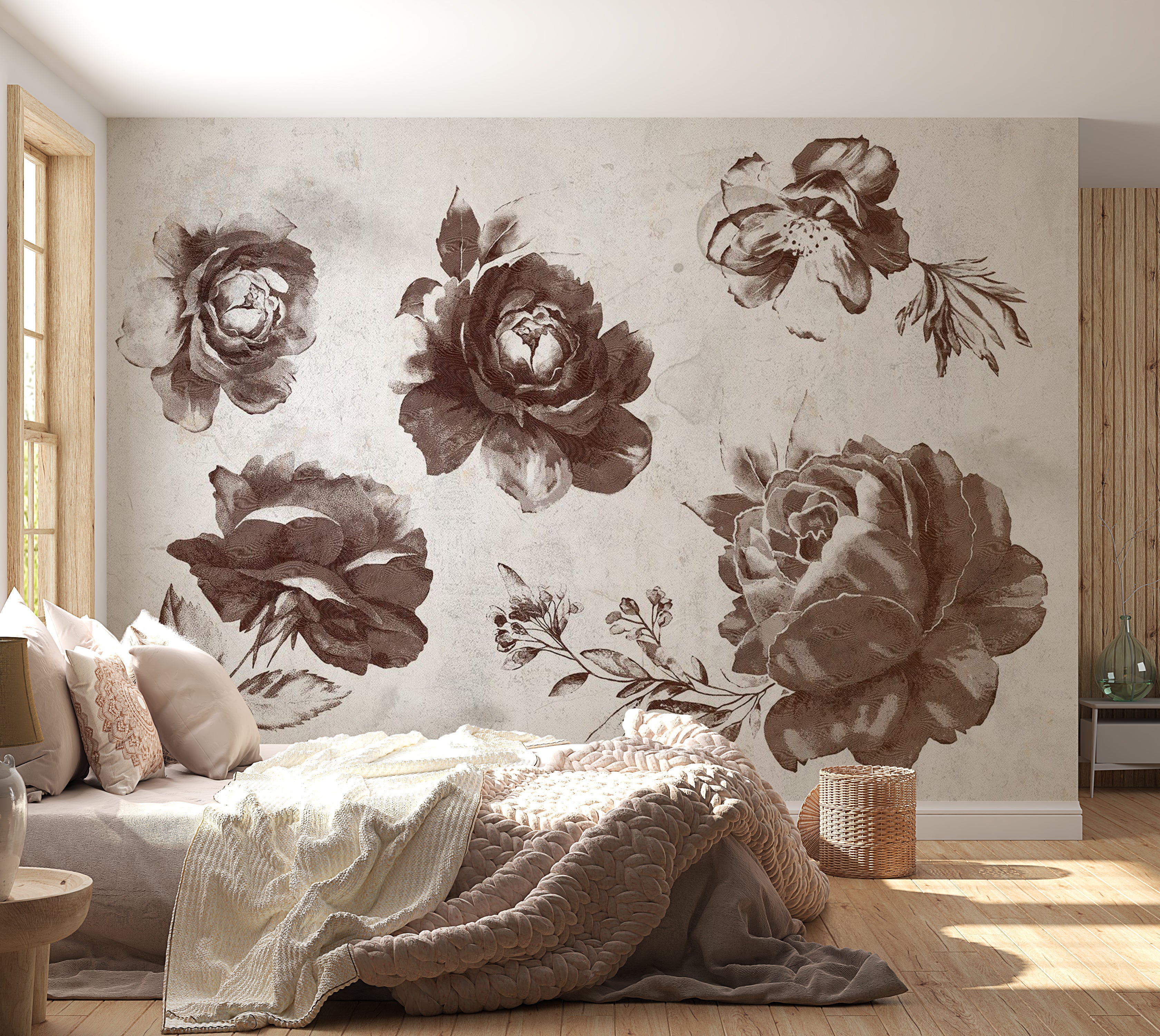 Peel & Stick Floral Wall Mural - Garden of Memories 38"Wx27"H