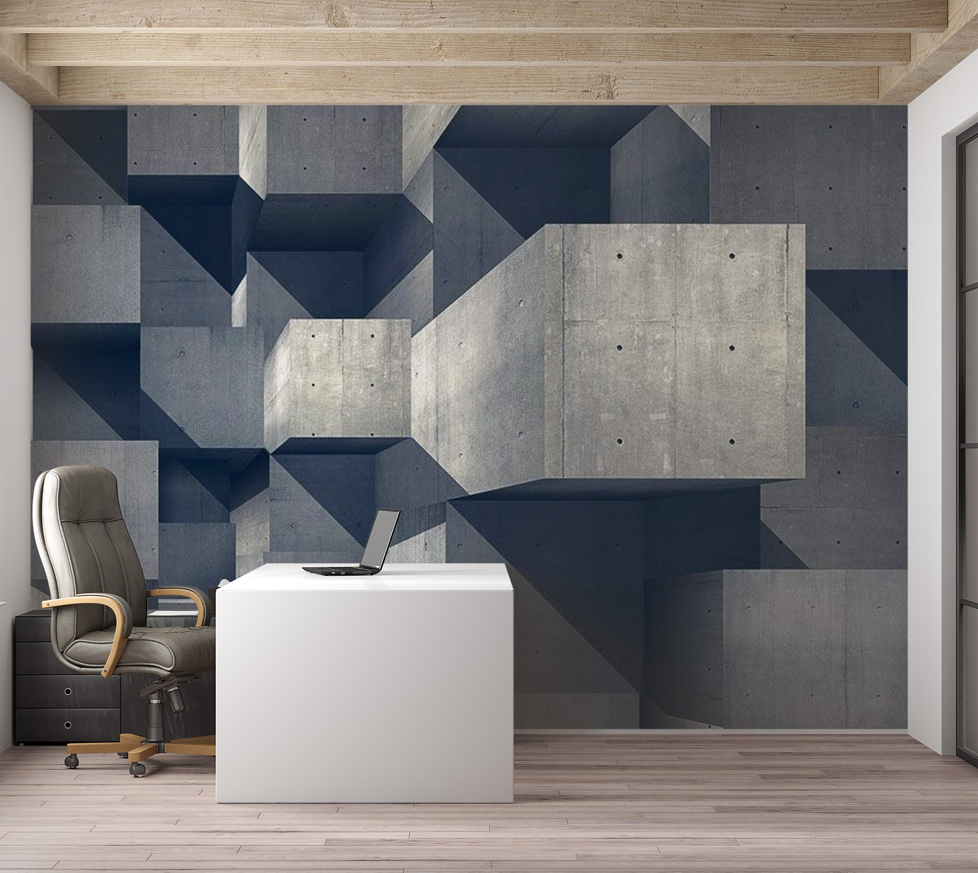 Background & Patterns Wallpaper Wall Mural - Concrete City 39"Wx27"H