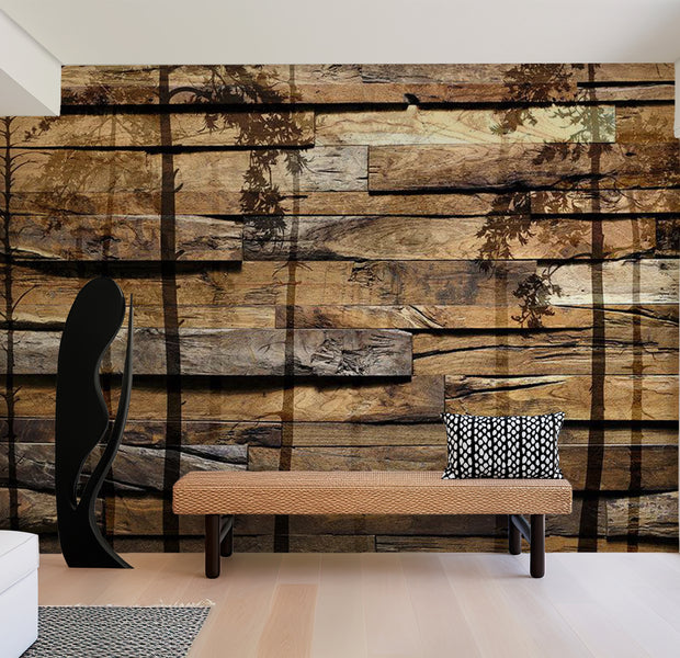 Peel & Stick Wall Mural - Shadow of Trees 38"Wx27"H