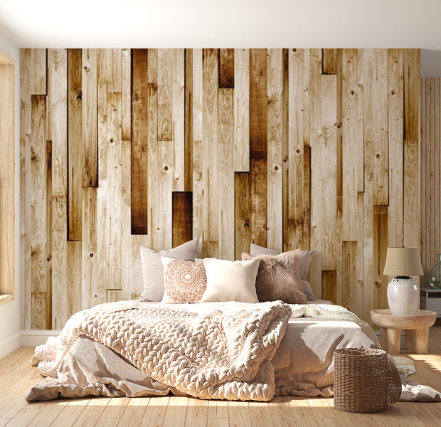 Background & Patterns Wallpaper Wall Mural - Wooden Boards 39"Wx27"H