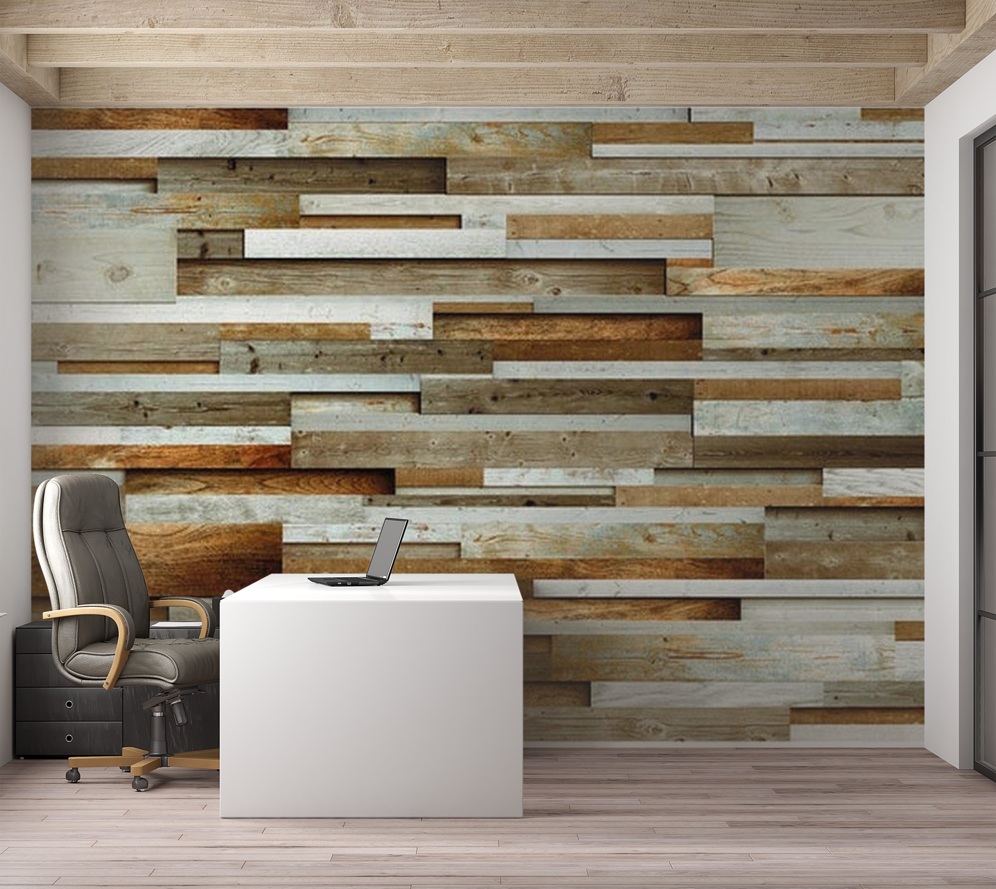 Background & Patterns Wallpaper Wall Mural - Wooden Order 39"Wx27"H