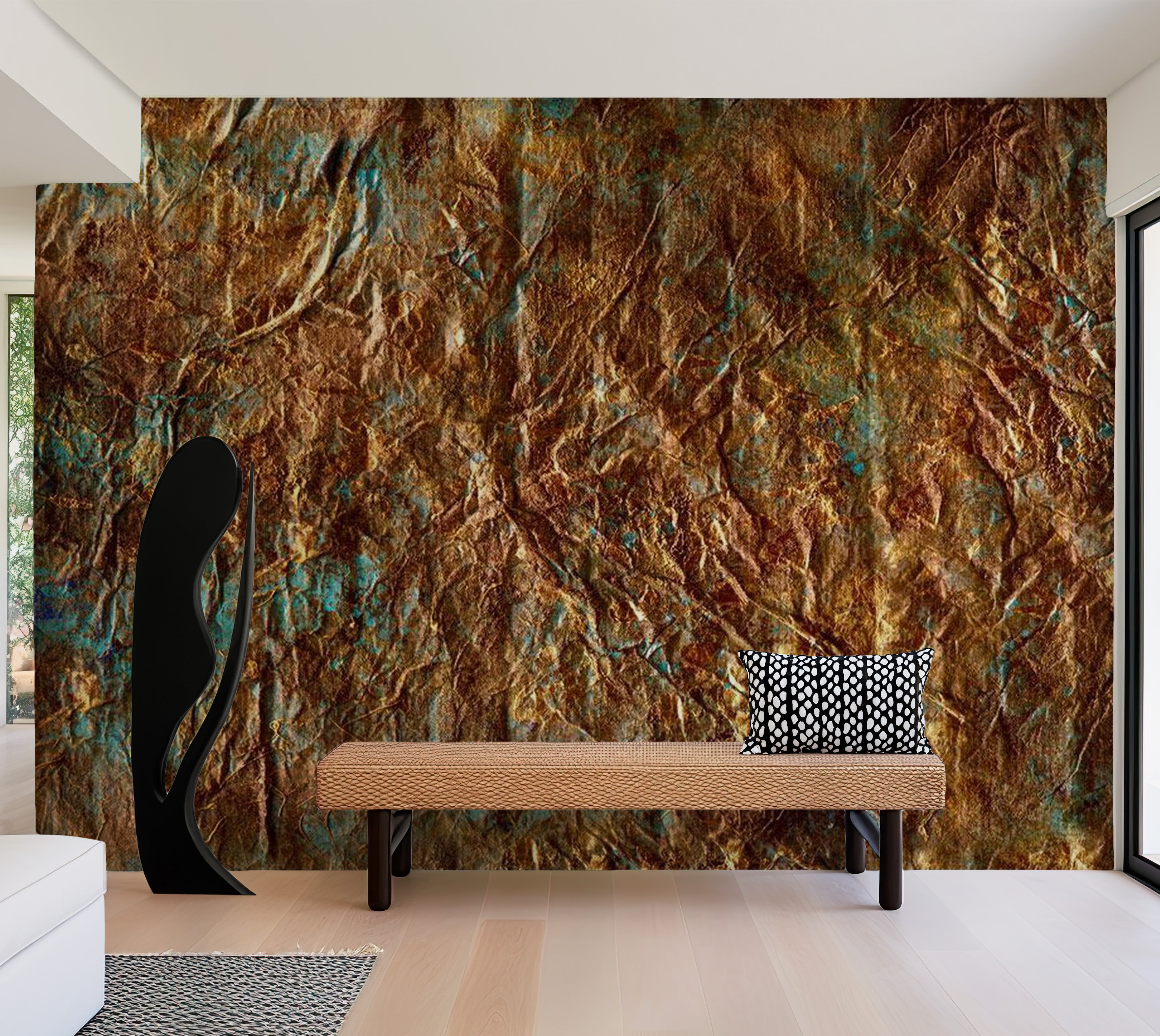 Abstract Wallpaper Wall Mural - Gold Of Atlantis 39"Wx27"H