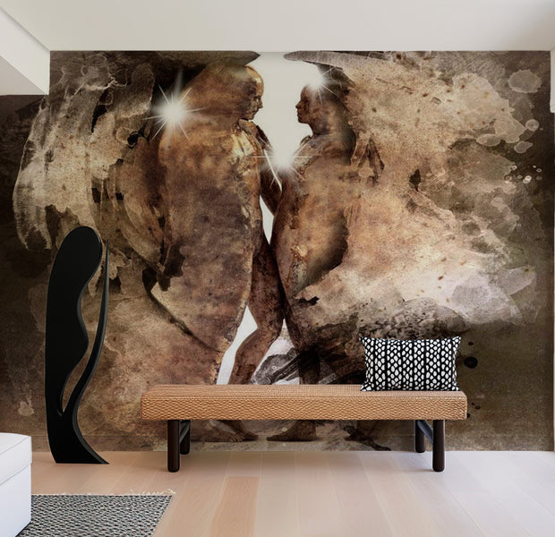 Abstract Wallpaper Wall Mural - Hidden Love 39"Wx27"H