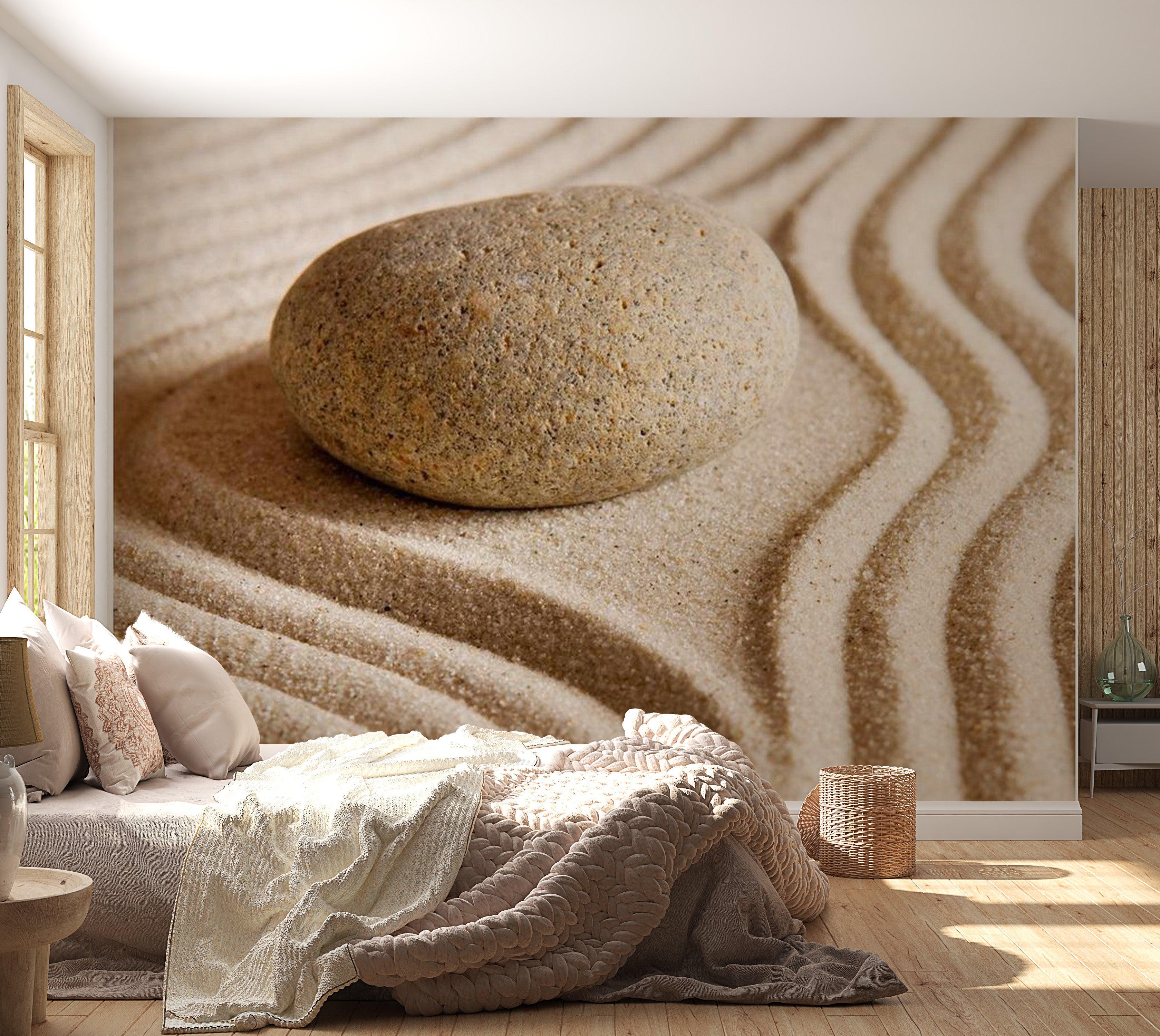 Zen Wallpaper Wall Mural - Sand Stone Meditation