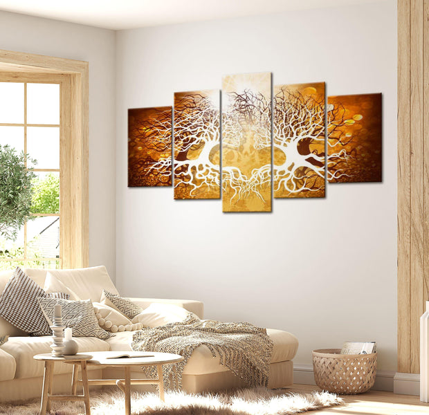 Abstract Canvas Wall Art - Genesis Of Love - 5 Pieces