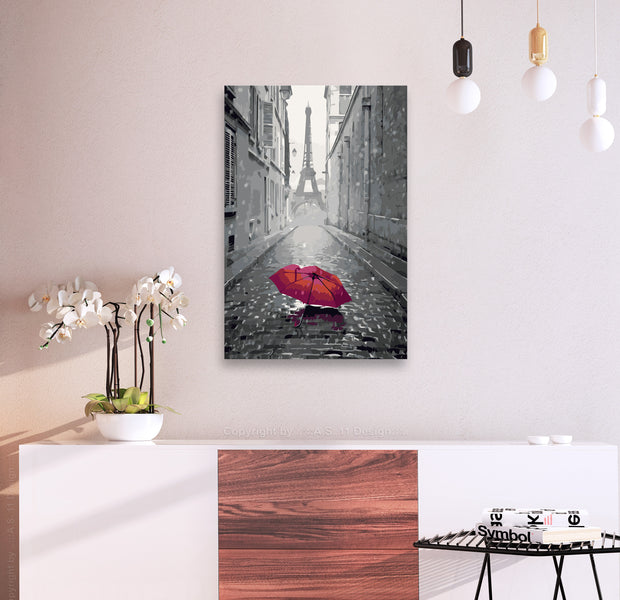 Paint By Numbers Kit - Paris Red Umbrella
