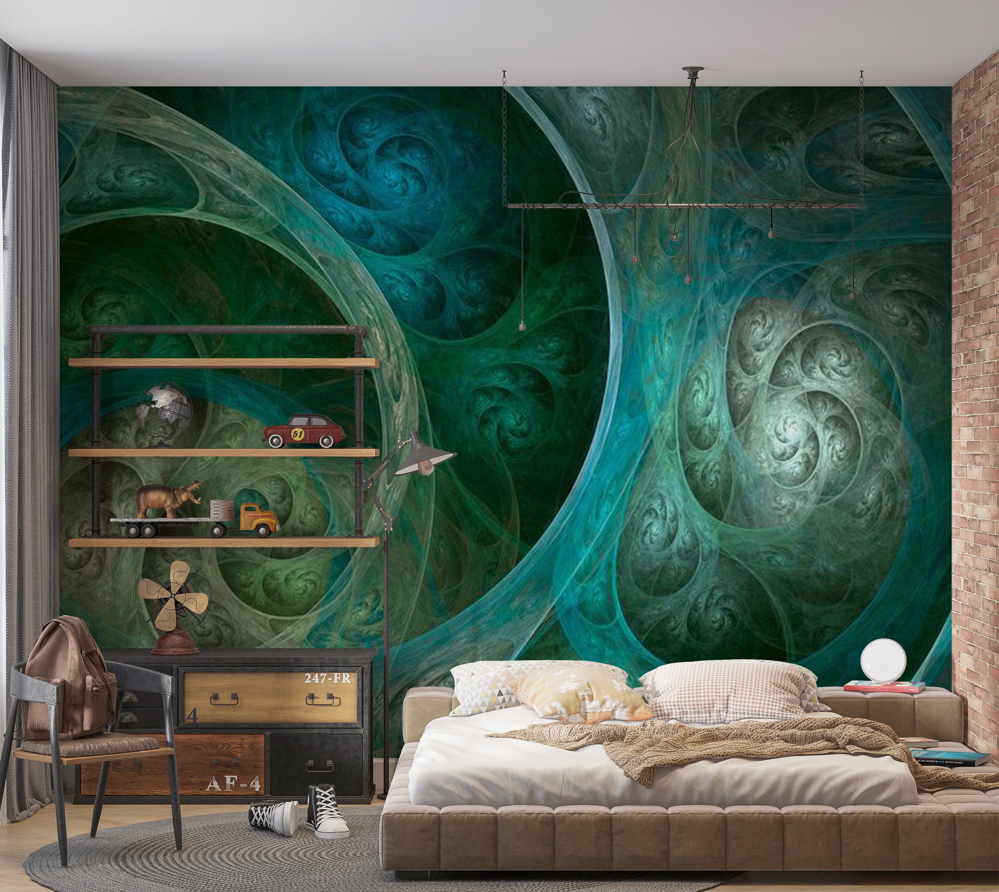 Abstract Wallpaper Wall Mural - Touch Of Silk 118"Wx90"H