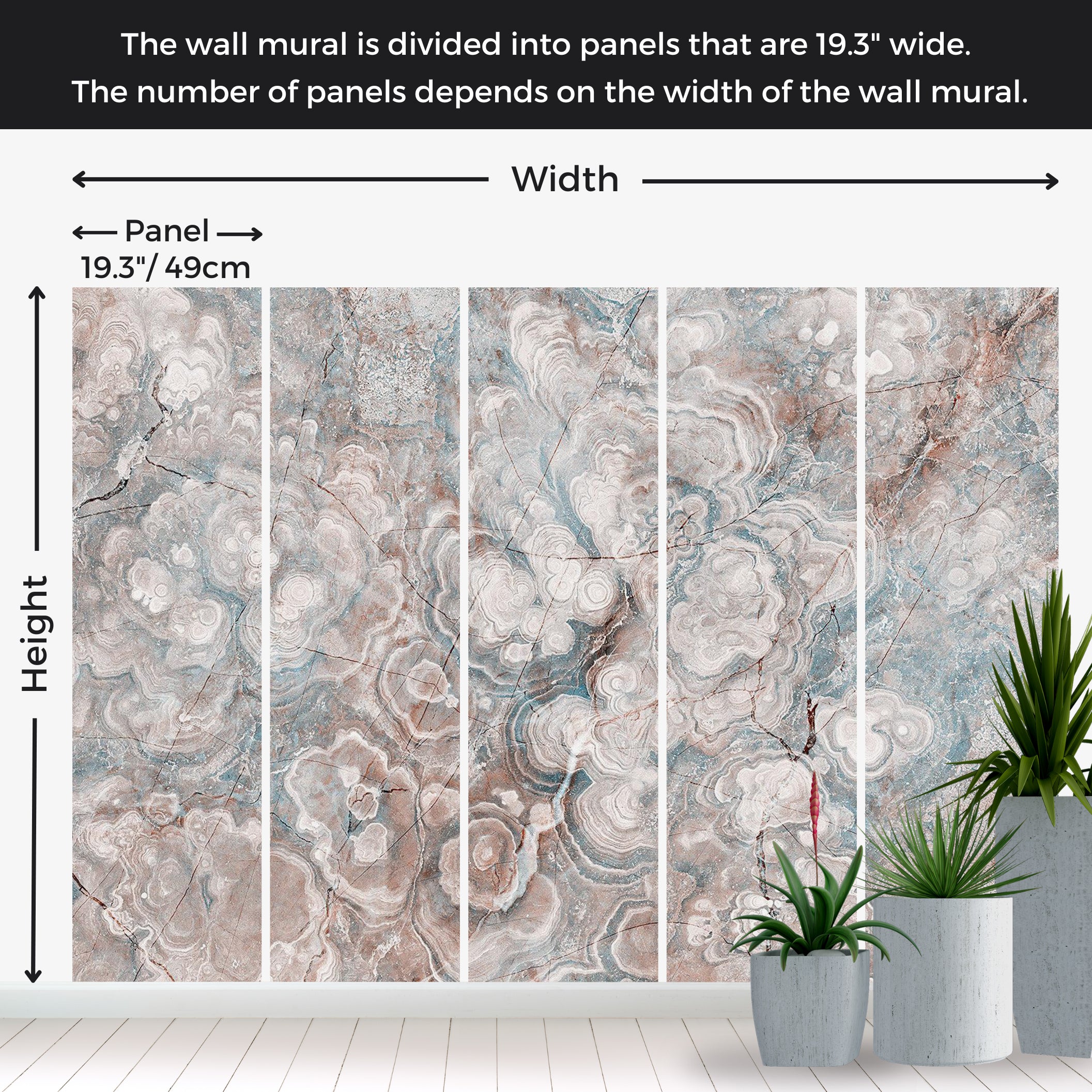 Peel & Stick Wall Mural - Natural Stone Structure 38"Wx27"H